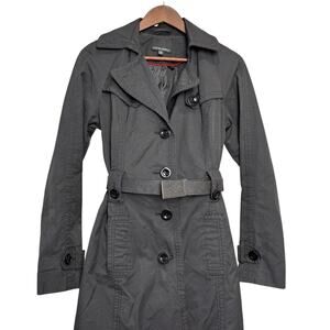 Women's Cynthia Rowley Black Jacket Trench Coat -Size Medium